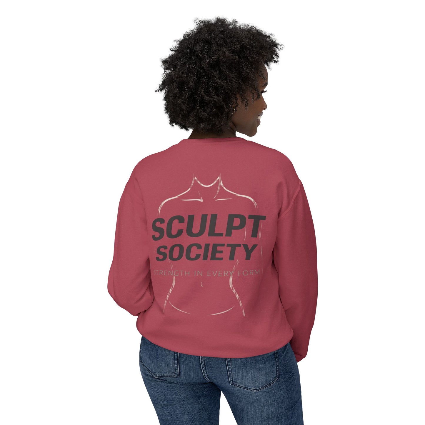 Sculpt Society Crewneck Sweatshirt — Fitness Graphic Lightweight Pullover