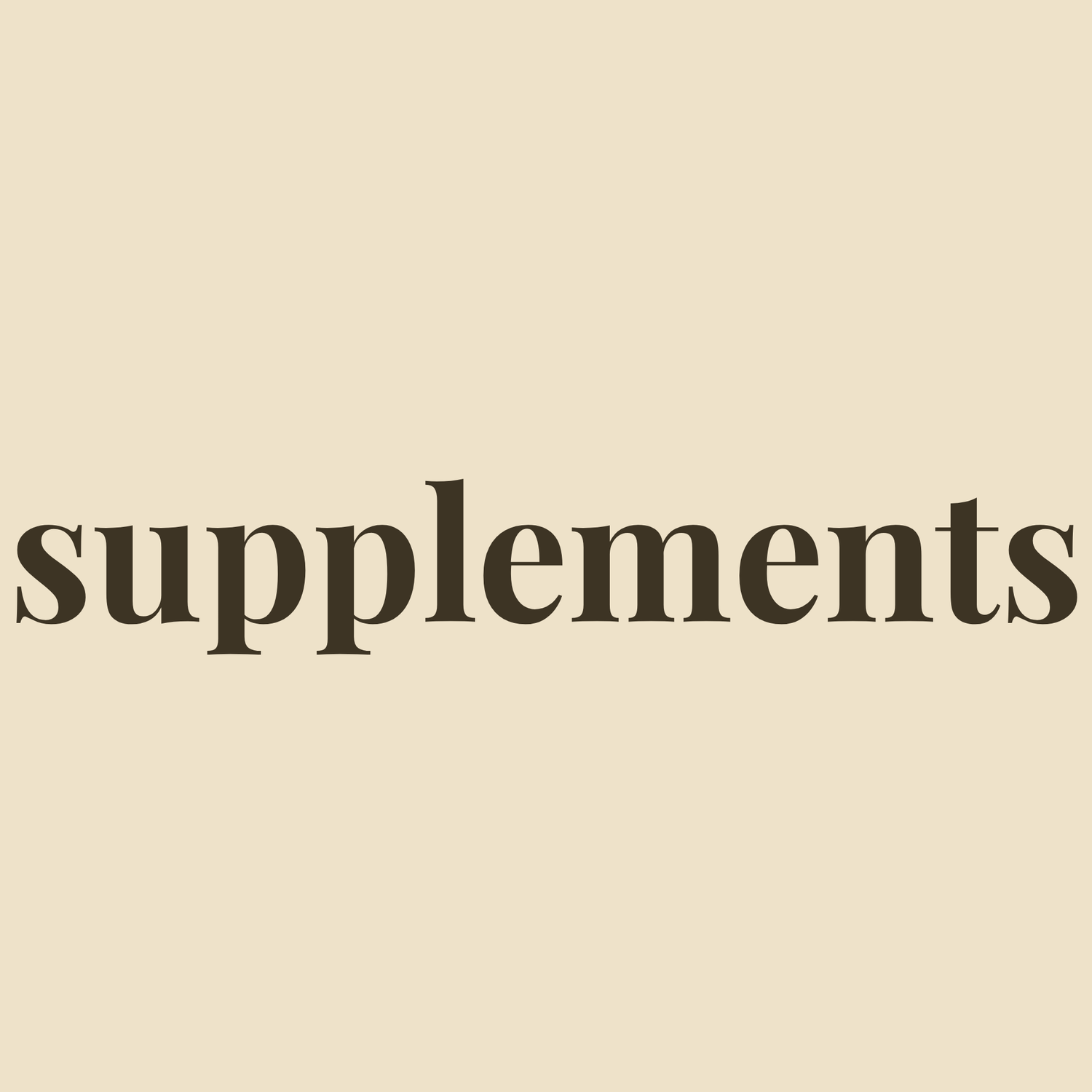 Supplements