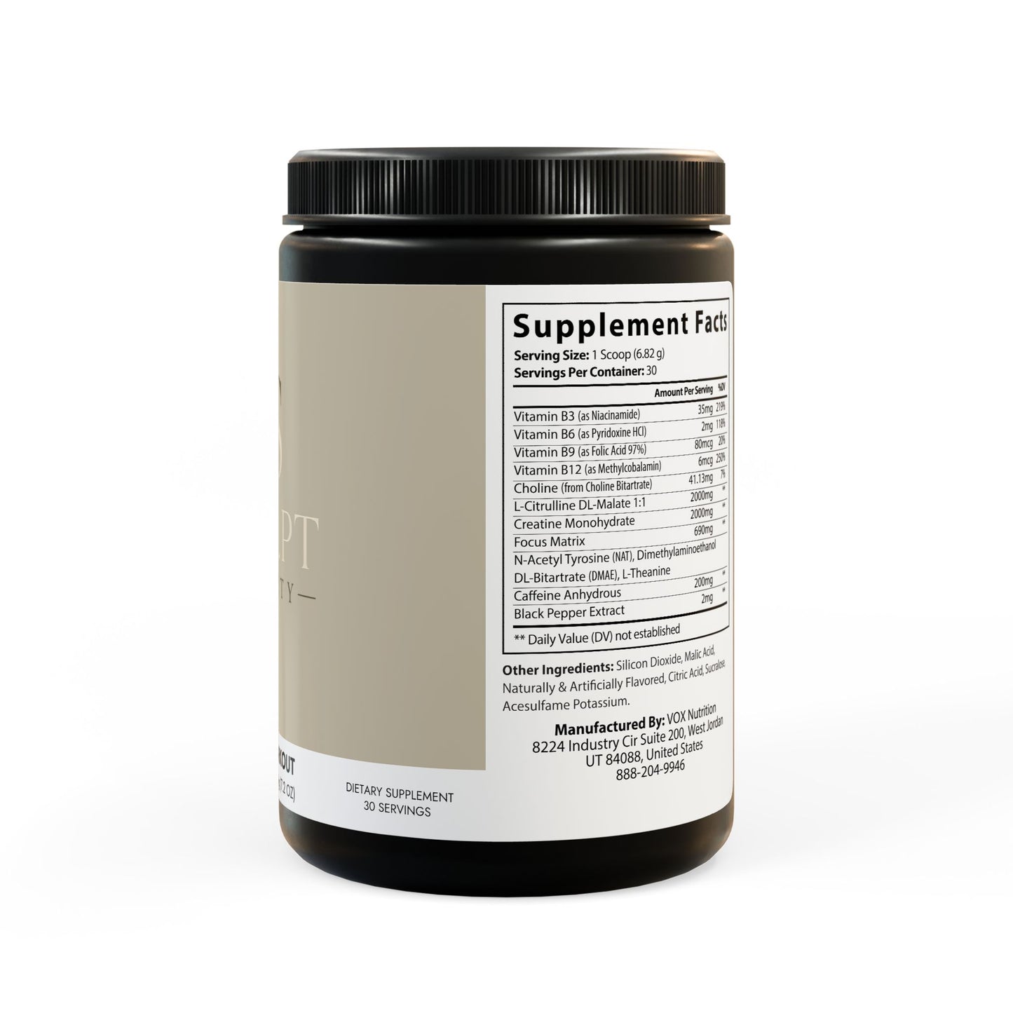 Pre-Workout Supplement, Fruit Punch (204g, 7.1oz)