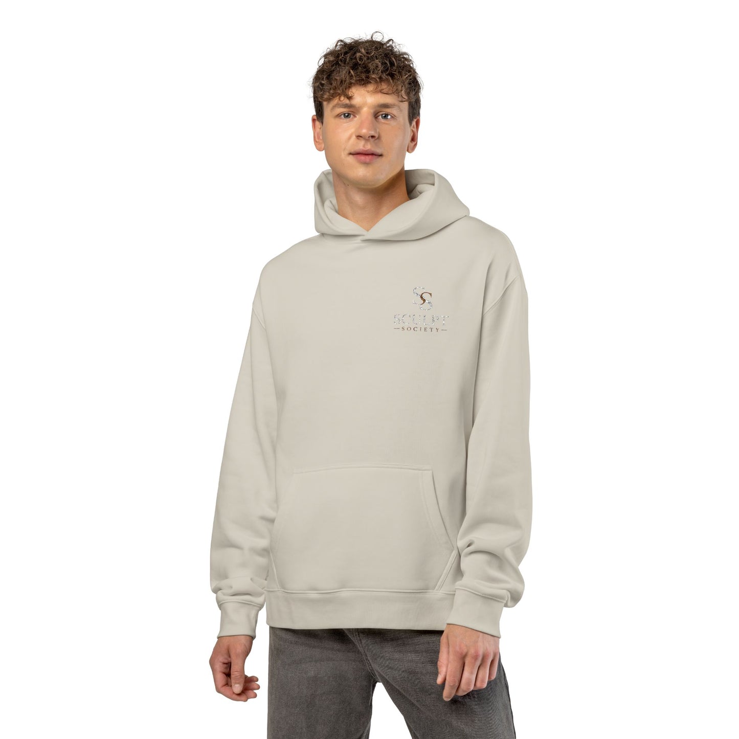 Relaxed Hoodie — Minimal Alpine Skiing Graphic Hoodie