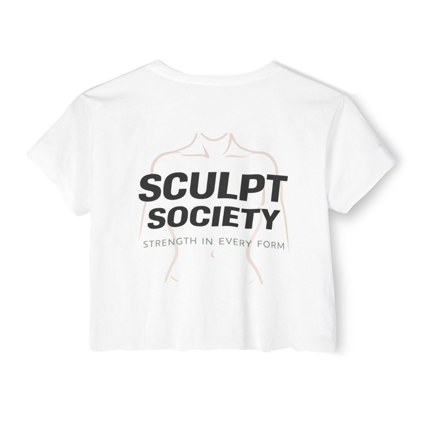 Sculpt Society Women's Crop Top — 'Strength in Every Form' Festival Tee