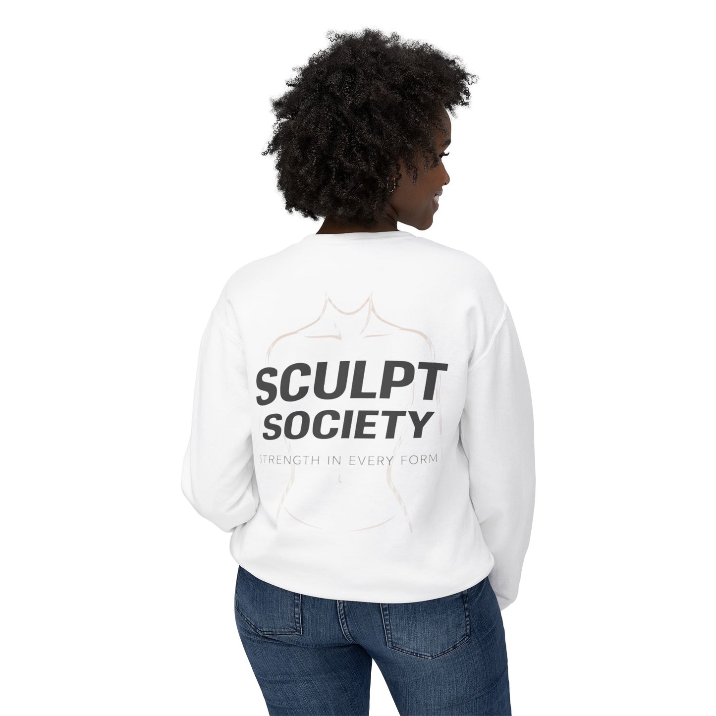 Sculpt Society Crewneck Sweatshirt — Fitness Graphic Lightweight Pullover