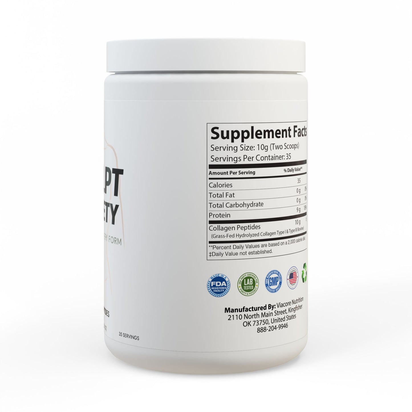 Collagen Peptides Type I & III Supplement (350g, 12.3oz)
